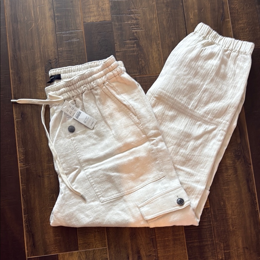 J. Crew Cream Track Pants Relaxed Fit Joggers